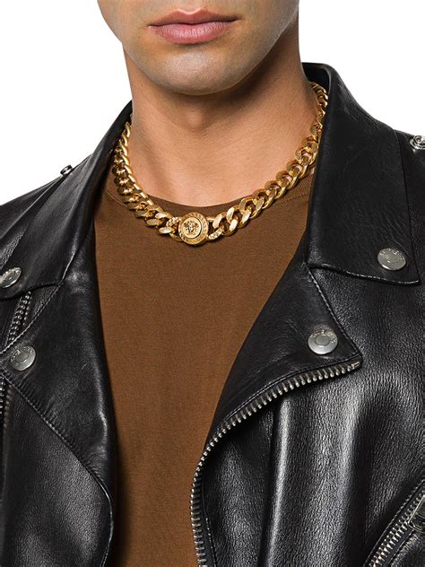 mens choker versace|Versace gold necklace.